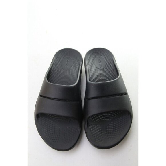 Oofos OOAHH Sandals Unisex Recovery Slide Shoes Black Unisex Women's Sz 9 - Picture 2 of 12